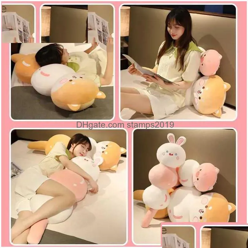 pillow 66cm cute candied haws shiba inu doll home decoration sofa headboard plush toyl231017