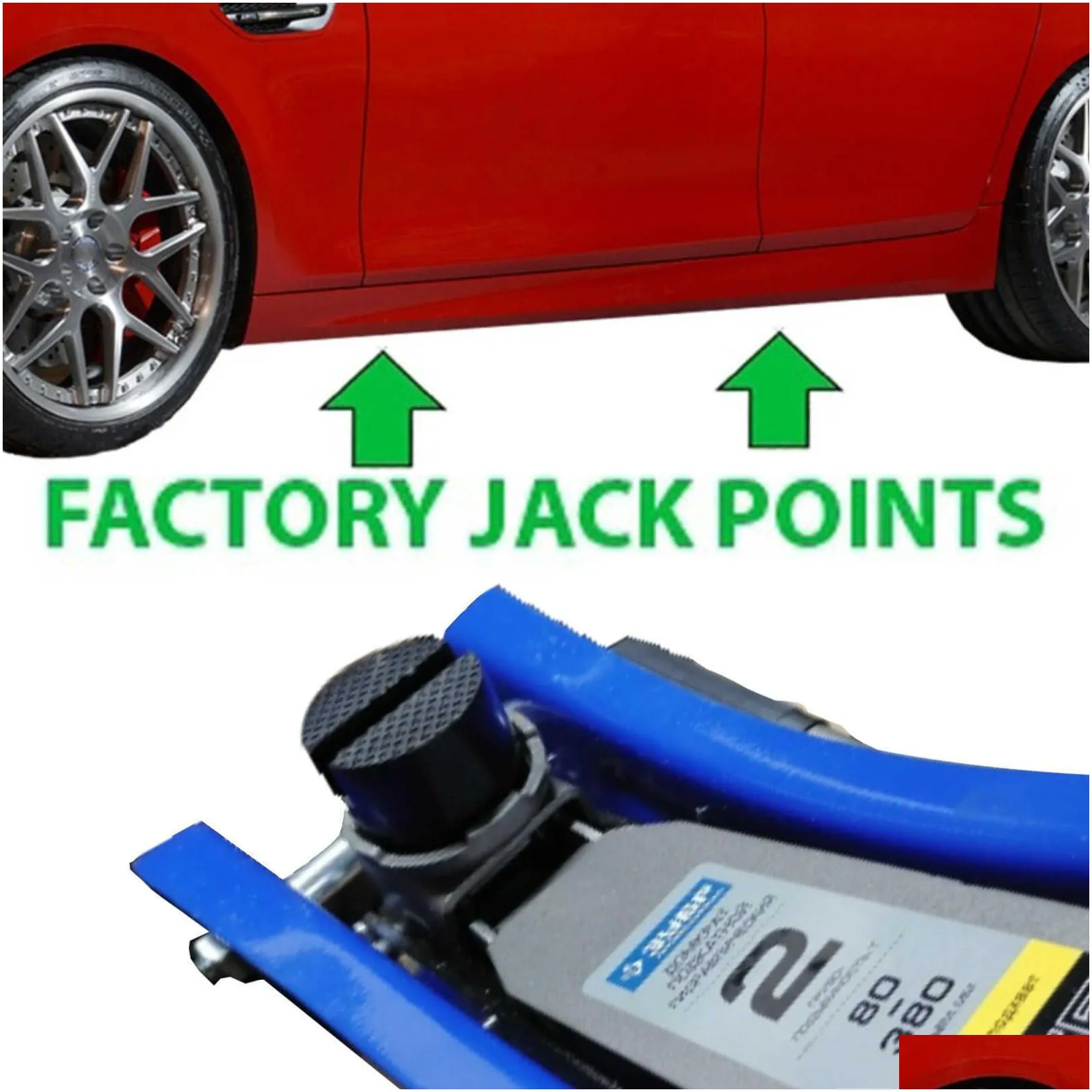 New Floor Slotted Car Jack Rubber Pad Frame Protector Adapter Jacking Tool Pinch Weld Side Lifting Disk For Lexus Subaru Fiat Volvo