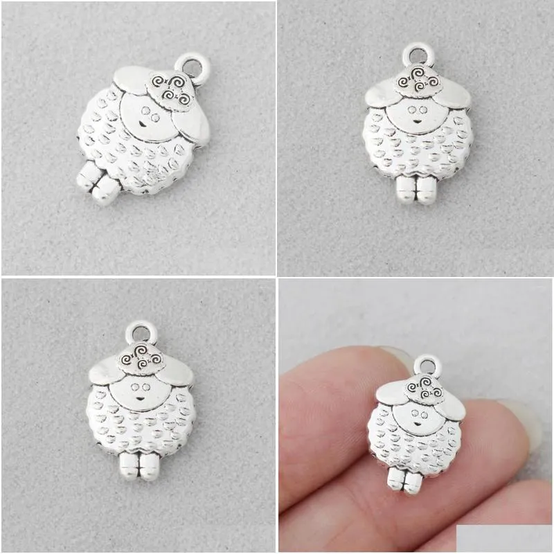 Charms 20Pcs Fashion Alloy Cute Sheep Animal 13 20Mm Aac1419 Drop Delivery Dhwo4