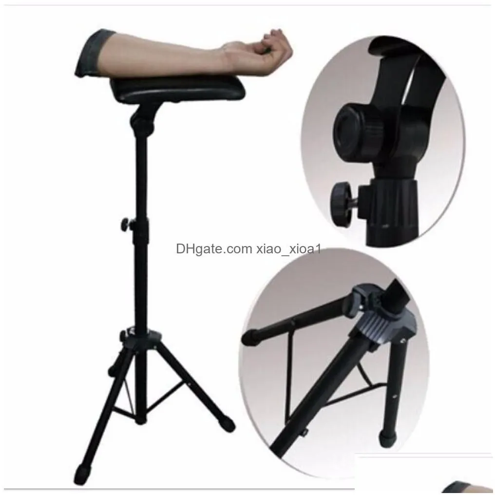 Furniture Accessories Iron Tattoo Arm Leg Rest Stand Portable Fly Adjustable Chair For Studio Work Supply Bed Stool 65-125Cm Drop De