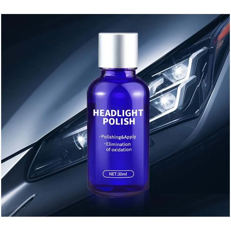 Car Care Kit 30ML Auto Headlight Repair Tool Restoration Oxidation Rearview Glass Liquid Polish Headlamp Polishing Anti-scratch Coat