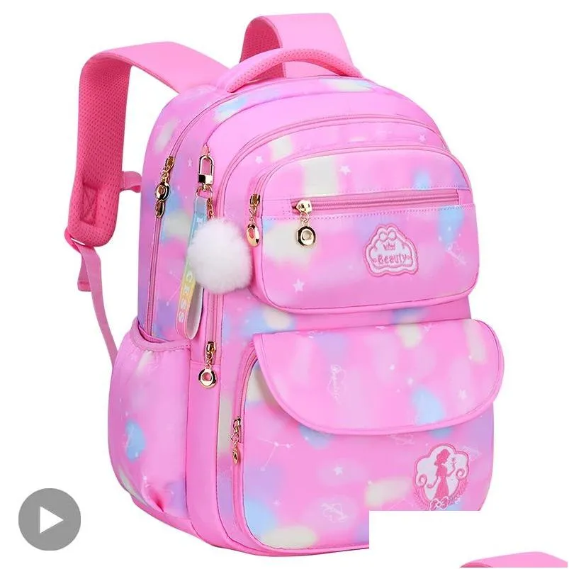 backpacks girl children backpack school bag back pack pink for kid child teenage schoolbag primary kawaii cute waterproof little class kit