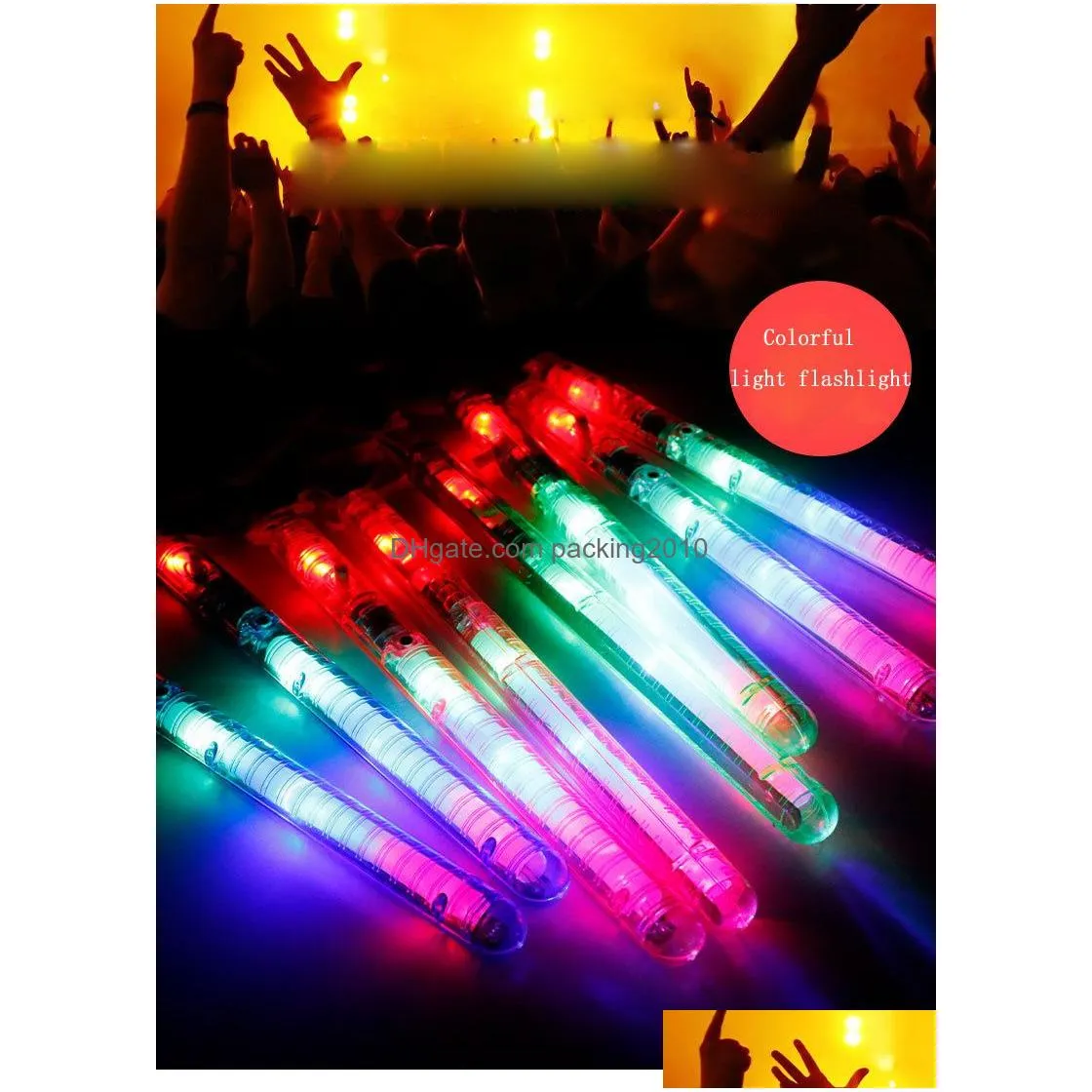 Other Event & Party Supplies 100Pcs Seven Colors Led Light Up Wands Glow Sticks Flashing Concerts Rave Party Birthday Favors Large Tra Dhzon