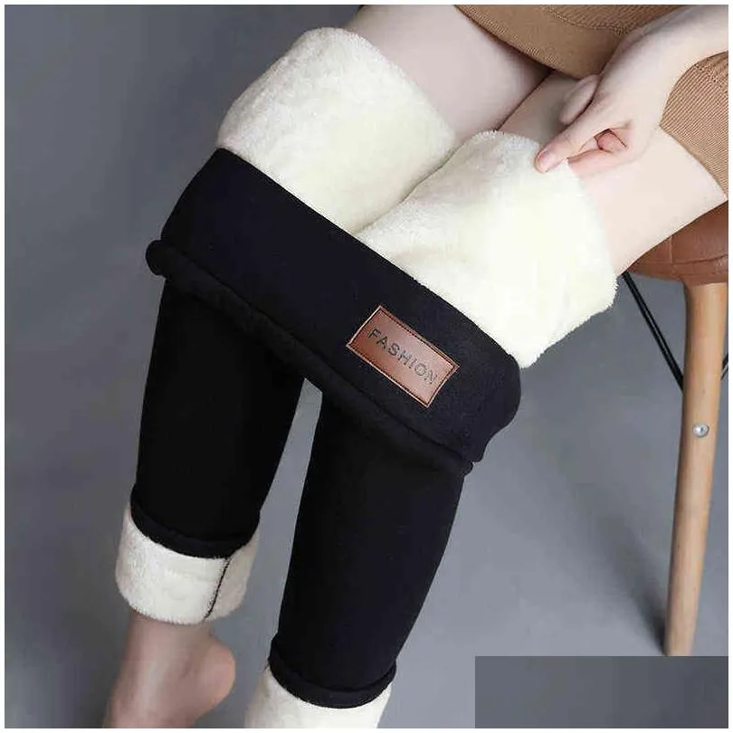 Yoga Outfit Winter Women Leggings Veet Warm Pants Hight Waist Solid Color Legging Comfortable Keep Stretchy Drop Delivery Sports Outdo Dhfur