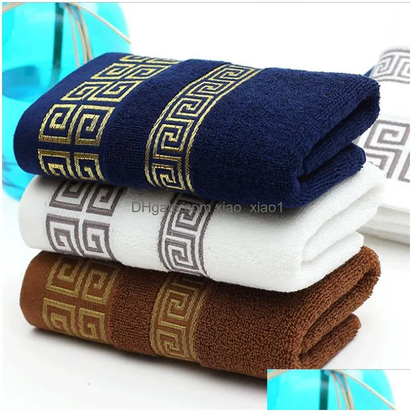 140x70cm luxury 100% cotton bath towel brand serviette adulte embroidery large beach towels 