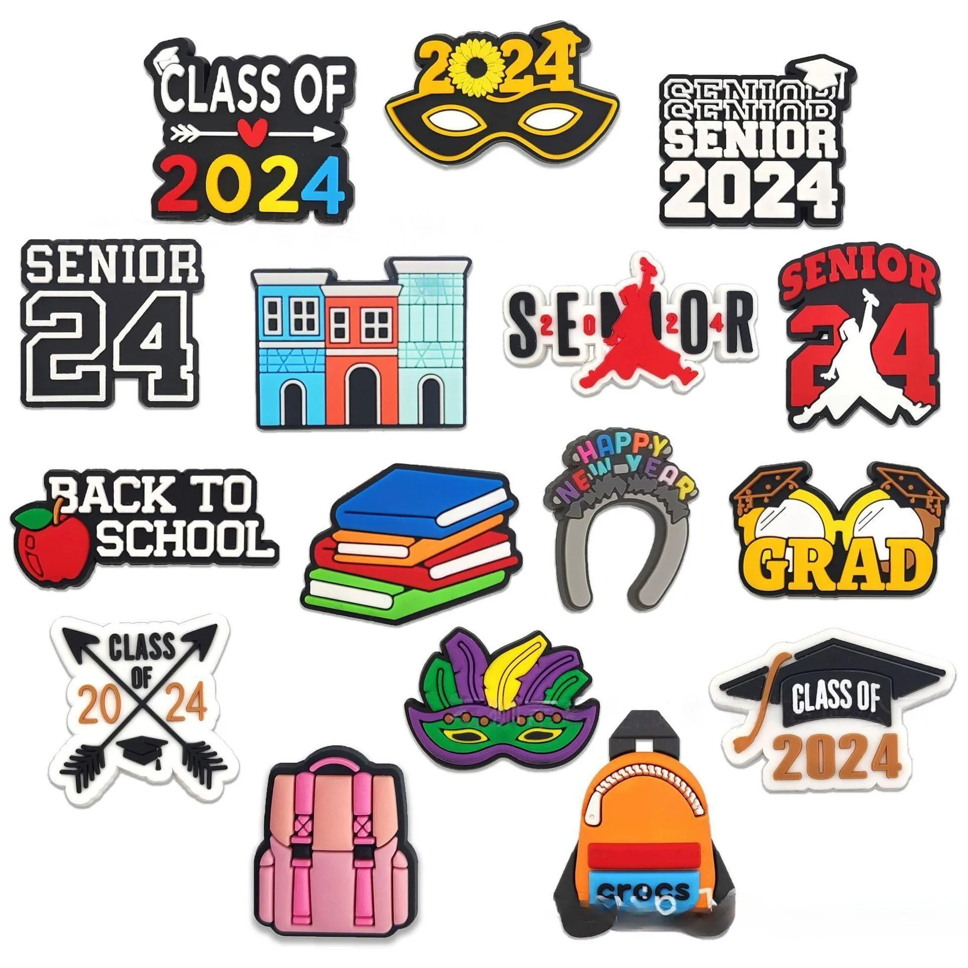 graduation graduate charms anime charms wholesale childhood memories funny gift cartoon charms shoe accessories pvc decoration buckle soft rubber clog