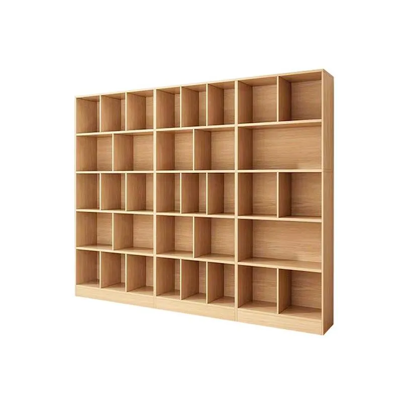 Custom design solid wood ecological board large modern bookshelf display case Purchase Contact Us