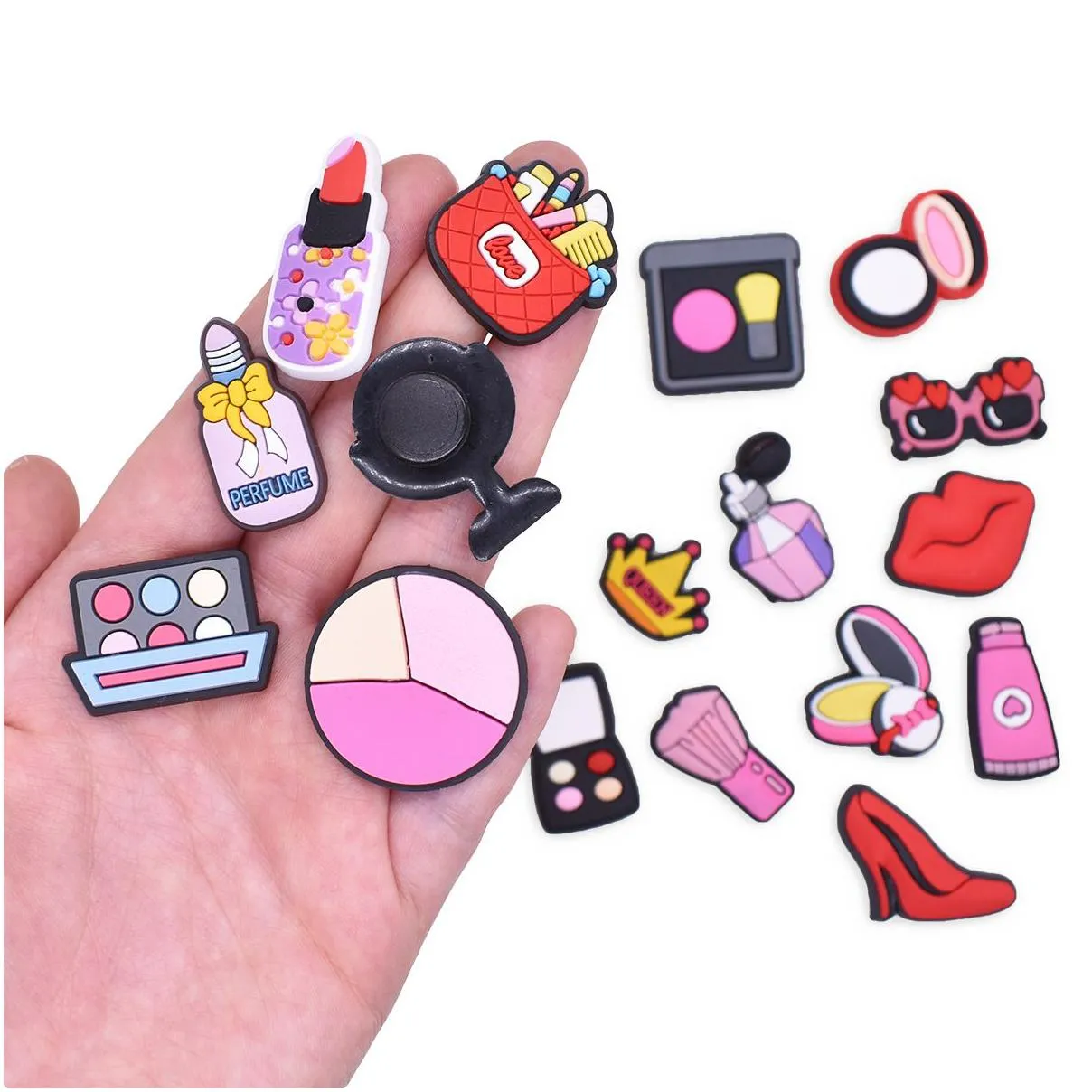 girls pretty fashion charms anime charms wholesale childhood memories funny gift cartoon charms shoe accessories pvc decoration buckle soft rubber clog