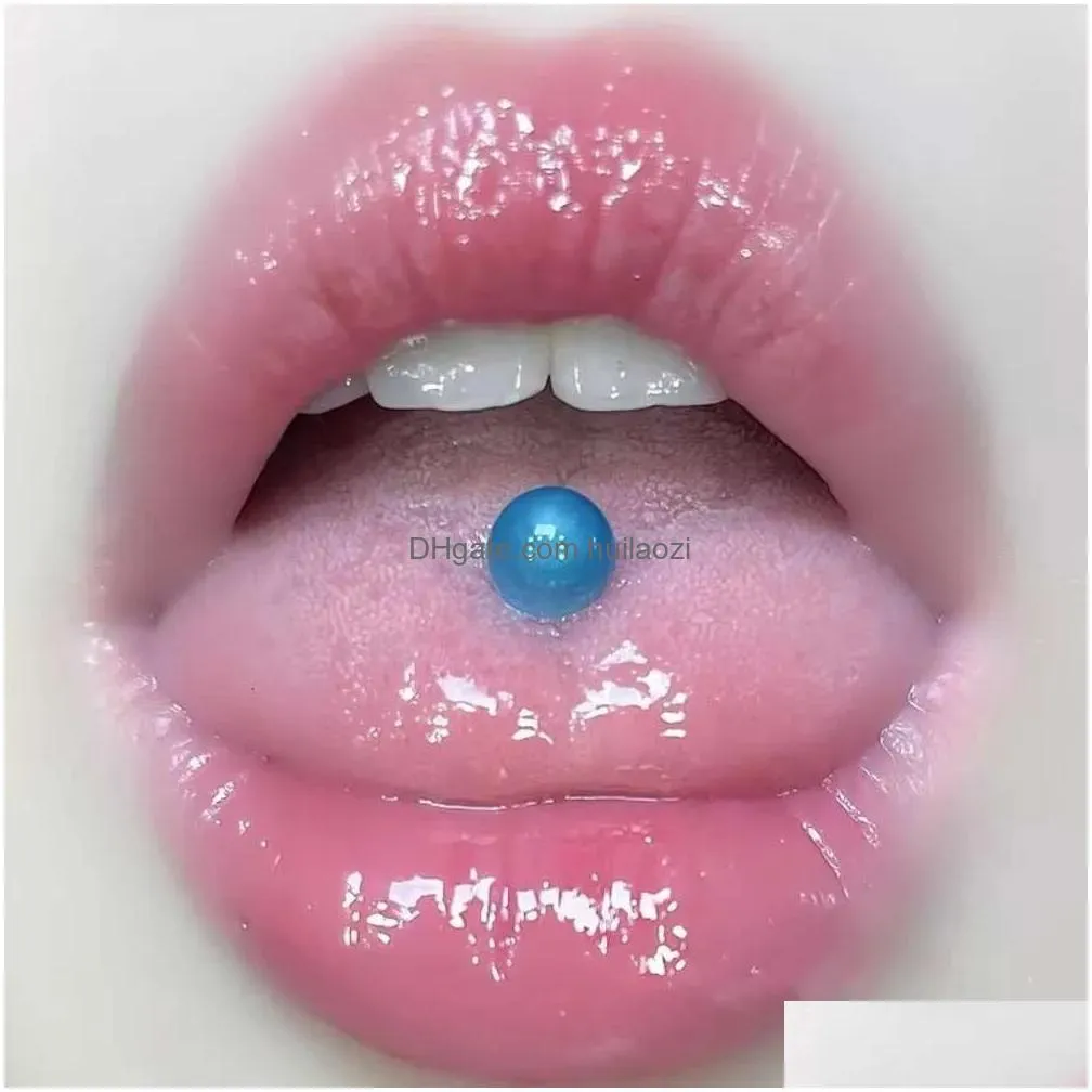 cats eye stone transparent can drink alcohol spicy girl comfortable titanium steel external thread ring tongue nail