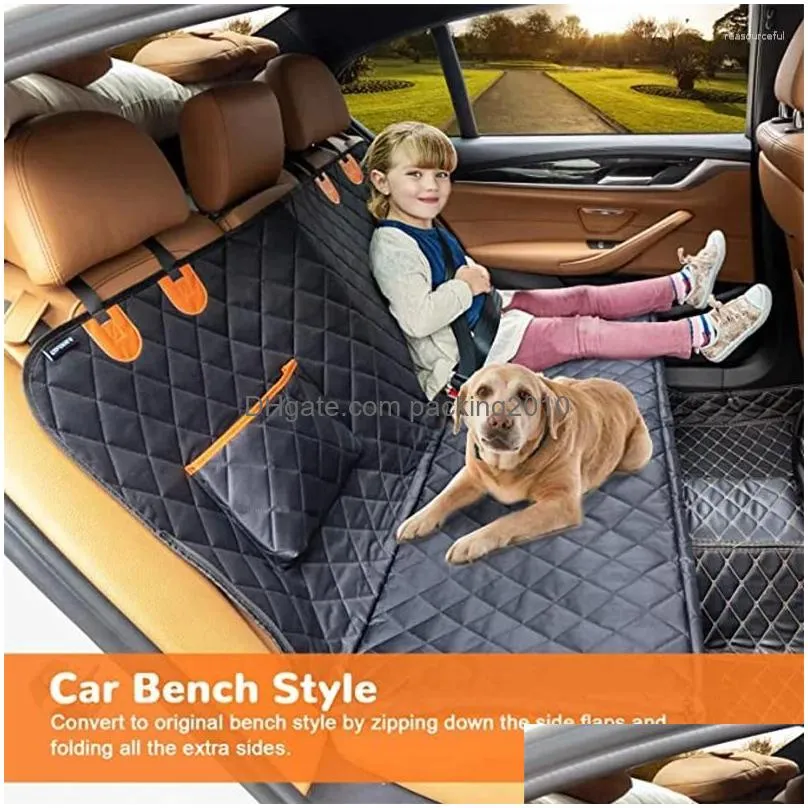 Dog Carrier Hammock Er Car Rear Waterproof Carriers Medium For Dogs Seat Small Pad Back Large Safety Travel Pet Mat Drop Delivery Dhl0E