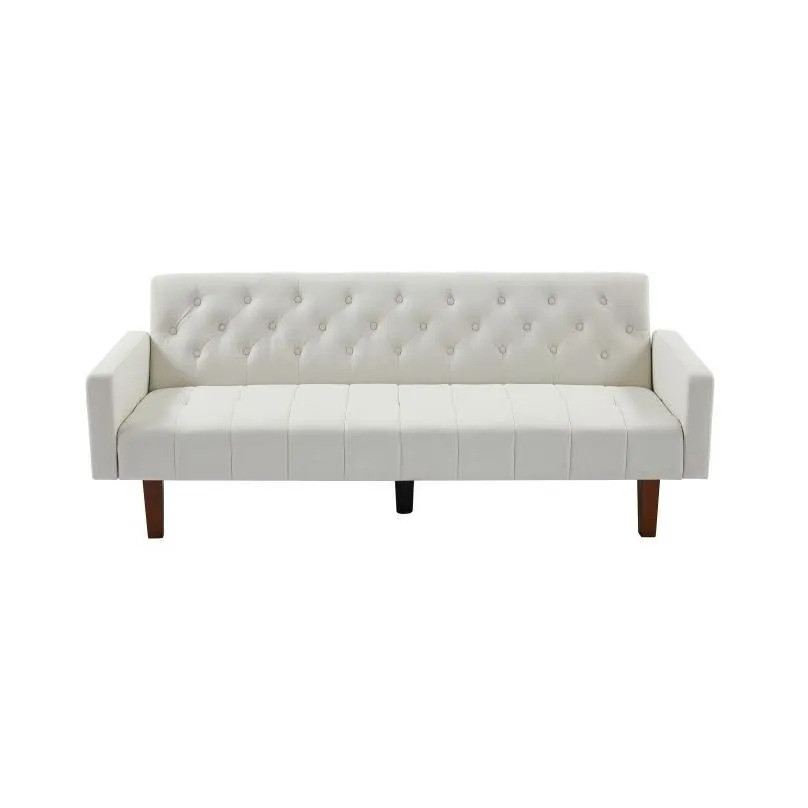 Factory Tufted Back Sofa Mid-Century Convertible Sofa Bed for Living Room