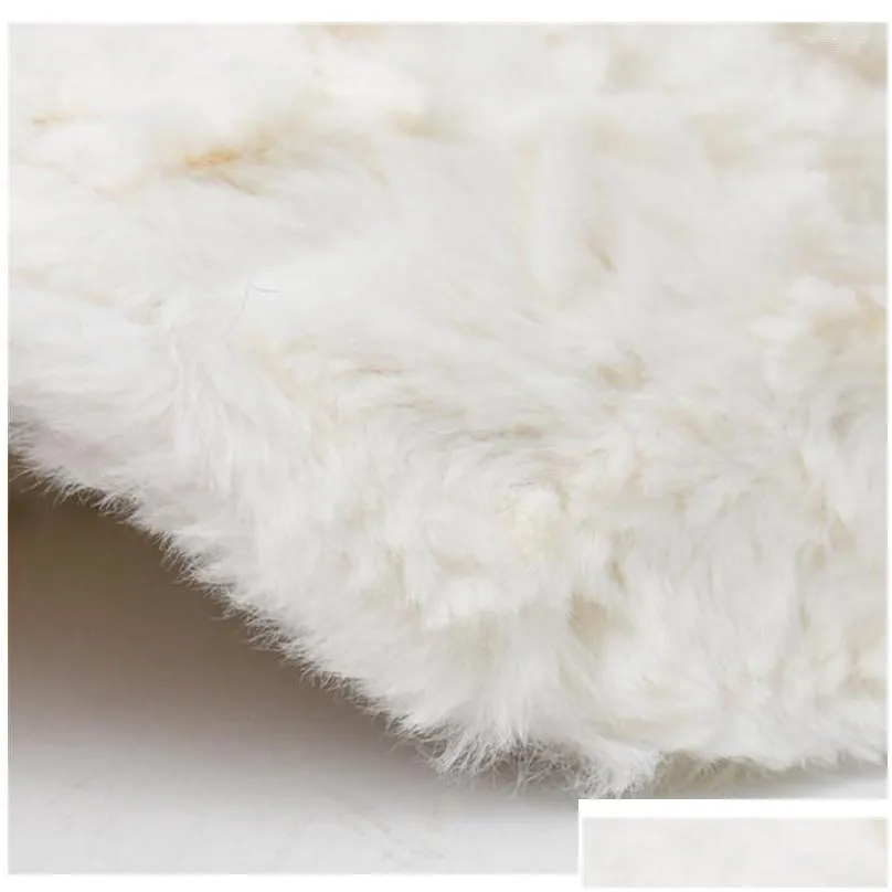 Ball Caps Fashionable Sheepskin Hat Women Fall/Winter Korean Edition Tide Warm Plush Baseball Dicer Brown White Lambskin Womens T Dro Dhyj3