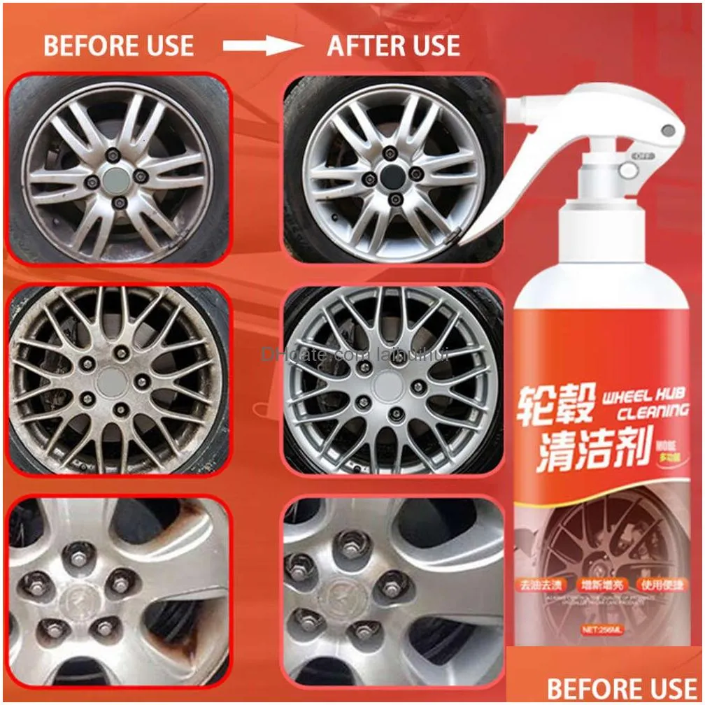  iron remover 500/256/100ml protect wheels and brake discs from iron dust rim rust cleaner auto detail chemical car care
