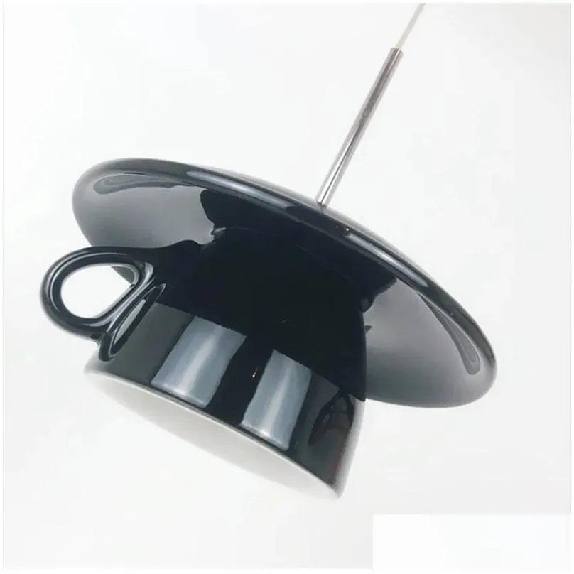 Pendant Lamps Led Lights Ceramic Tea Cup  Hanging Lamp For Living Room Dining Decoration Kitchen Modern Lighting Fixtures Drop D Otolv