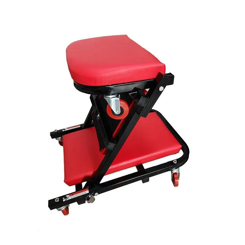 Car Detailing Foldable Z Shape Creeper Seat Rolling Deck Chair Auto Mechanic Work Stool