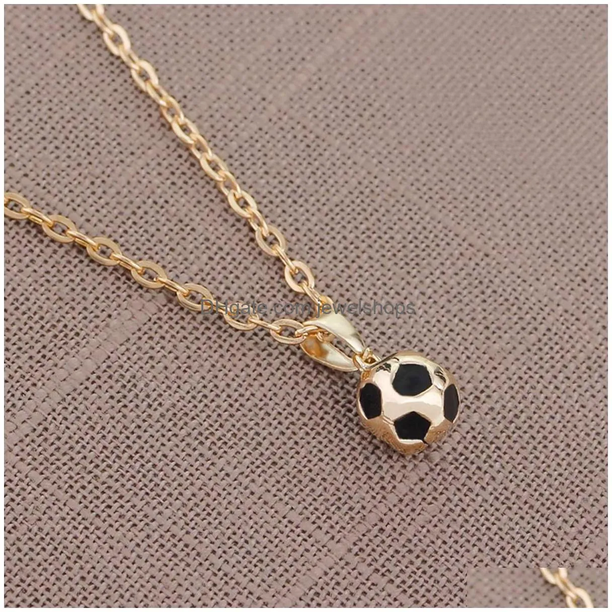Pendant Necklaces Sport Jewelry Stainless Steel Soccer Necklace For Men And Women Football Charm Pendant With Drop Delivery Jewelry Ne Dhkle