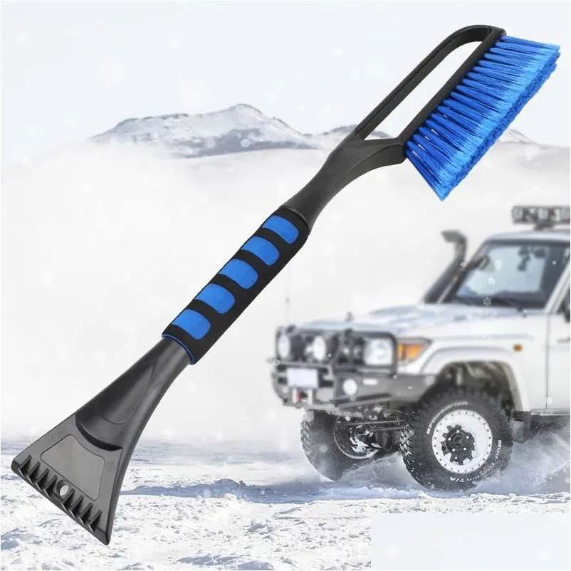 Universal Vehicle Ice Scraper Cleaner Tool Snow Brushes Shovel Removal Brush Winter Cleaning Tools Car Truck Bus Cross Country Racing