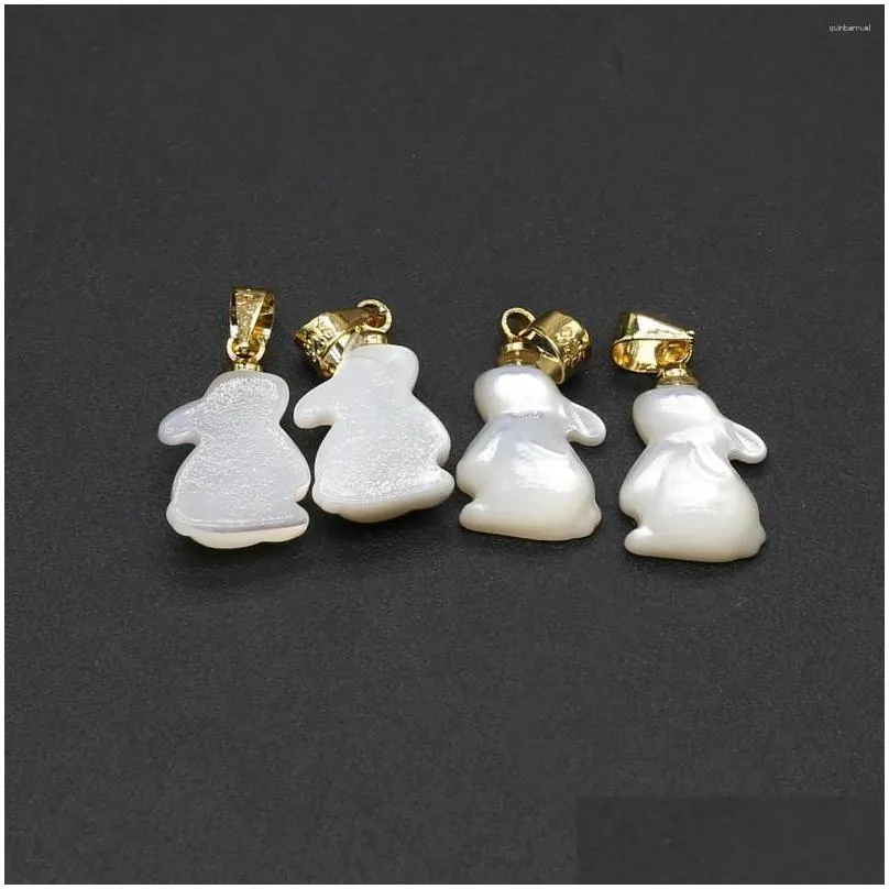 Charms Shell Bead Natural Freshwater -Shaped Pendant For Jewelry Making Diy Necklace Bracelet Earrings Accessory Drop Delivery Dhcil