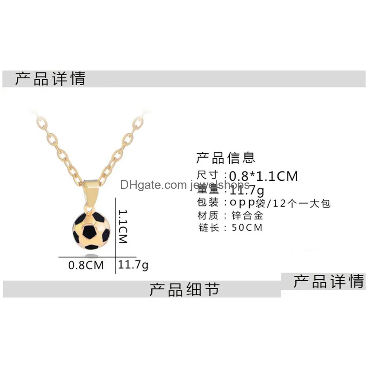 Pendant Necklaces Sport Jewelry Stainless Steel Soccer Necklace For Men And Women Football Charm Pendant With Drop Delivery Jewelry Ne Dhkle