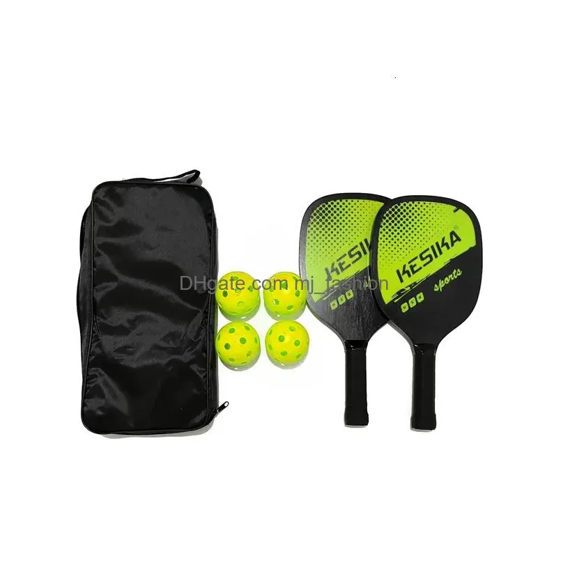 Tennis Rackets Ball Sports Pickleball Paddle Set 2 4 Balls With Carrying Bag For Men Drop Delivery Dhmtp