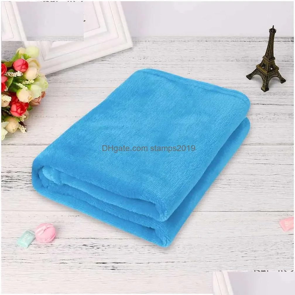 blankets 50x70cm fashion solid soft throw kids blanket warm coral plaid blankets flannel softest blanket in the world mid throw