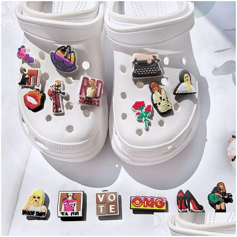 64 colors popular girls fashion charms anime charms wholesale childhood memories funny gift cartoon charms shoe accessories pvc decoration buckle soft