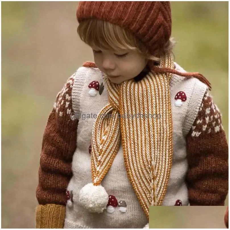 pullover kids sweater shirley bredal brand girls clothes autumn toddler vest mushroom embroidery cotton soft baby boys knit tops