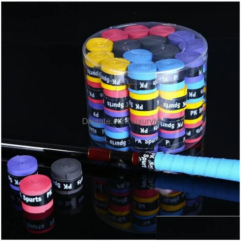 Badminton Sets 20 60Pcs Sweatbands Overgrip Anti Slip Tennis Racket Padel Shock Absorption Grips Slings 230612 Drop Delivery Dhaqy