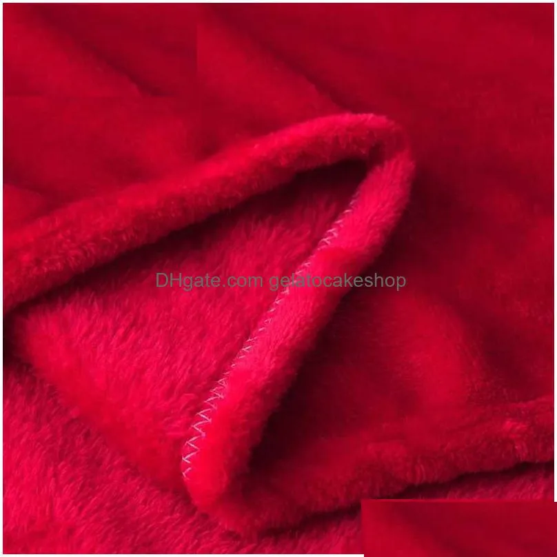 blankets red flannel blanket soft throw blanket on sofa bed plane travel plaids adult home textile solid color blanket travel