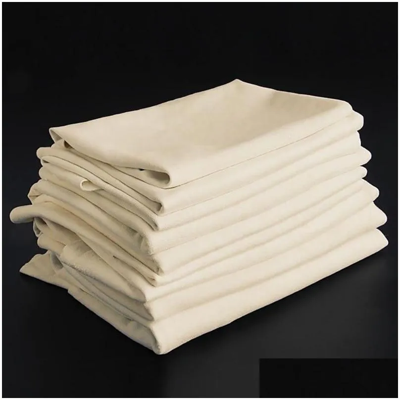 60*80CM Auto Care Natural Chamois Leather Cleaning Cloth Genuine Leather Wash Suede Absorbent Quick Dry Towel Streak Free Lint Free