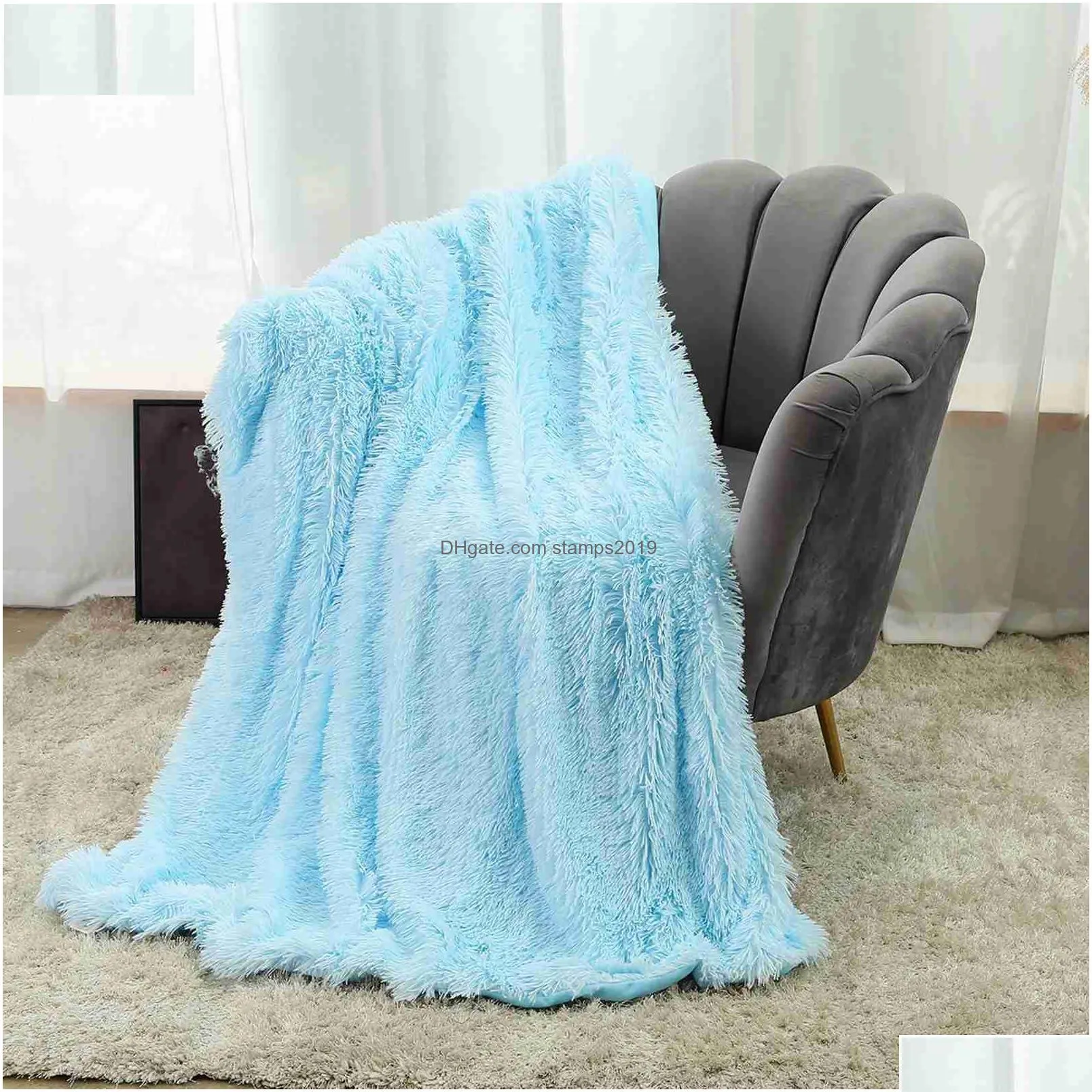 blankets large flannel throw blanket long shaggy plush blanket for couch sofa bed winter warm soft fluffy faux fur bedspread 14