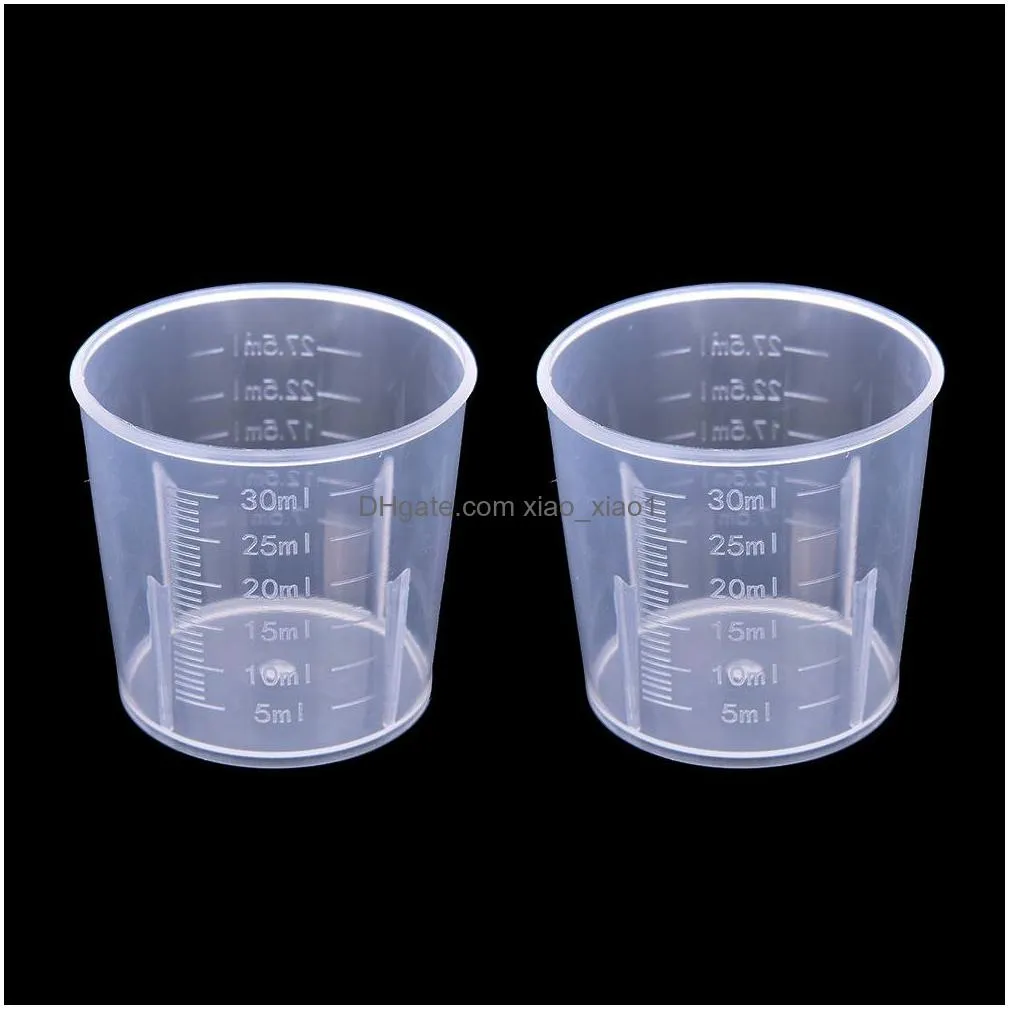 20ml / 30ml /50ml /300ml /500ml/1000ml clear plastic graduated measuring cup for baking beaker liquid measure jugcup container