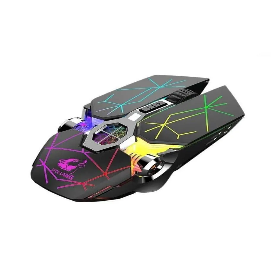 Mice Ziyou Lang X13 Wireless Rechargeable Game Mouse Mute Rgb Gaming Ergonomic Led Backlit Star Black13138239 Drop Delivery Dhltd