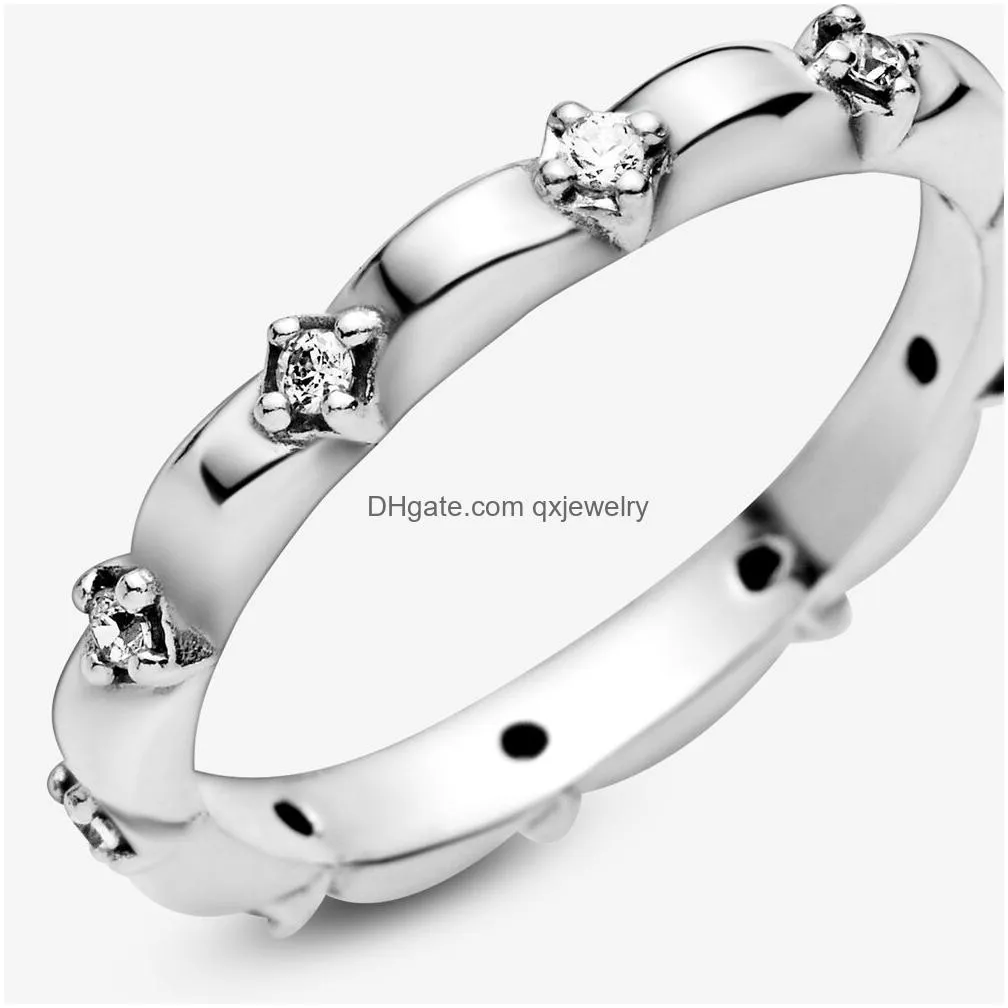 Wedding Rings New Brand 100% 925 Sterling Sier Flower Petals Band Ring For Women Wedding Engagement Rings Fashion Jewelry 177P Drop D Dhvda