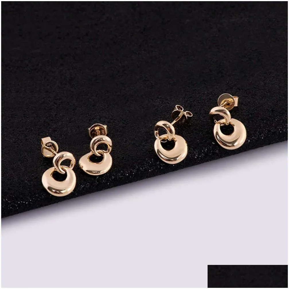 Pendant Necklaces Pnce Jewelry Bridal Wedding Customized 14K Solid Gold Earrings Without Diamond Drop Delivery Jewelry Necklaces Penda Otbce