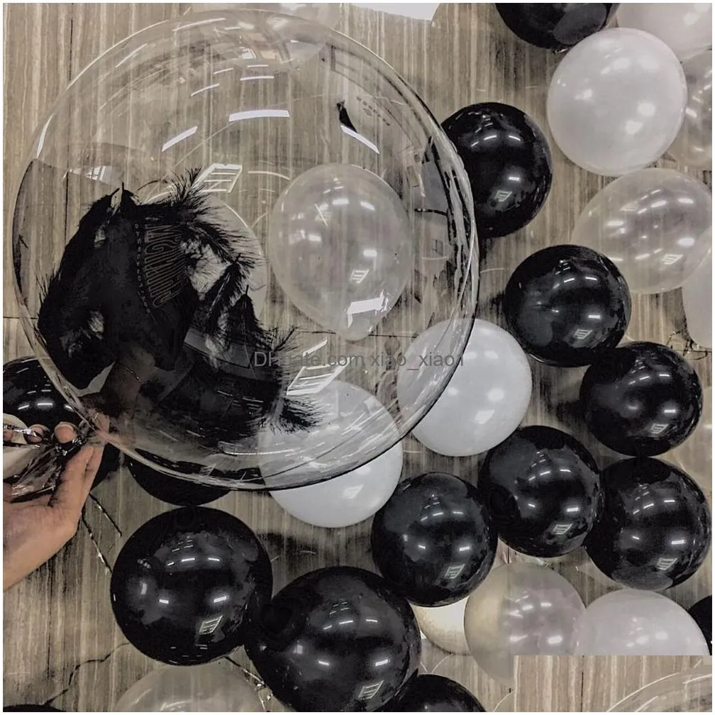 transparent pvc bubble balloons led bobo clear helium without light globos birthday wedding party decor valentines day gifts