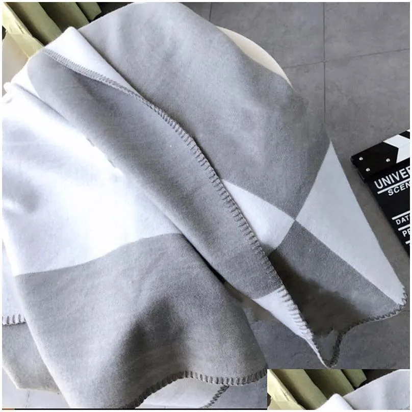 blankets throw plaid blanket brand designer cashmere blanket for beds sofa fleece knitted wool blanket home nap portable scarf 230909