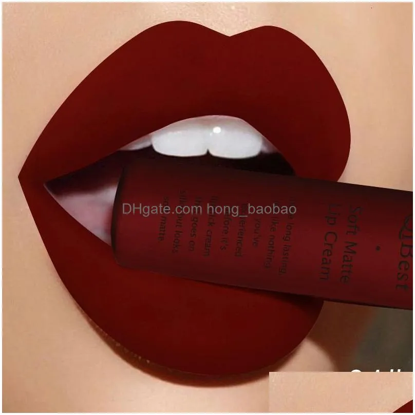 lipstick qi matte liquid waterproof long lasting velvet mate nude red lip gloss lint tube makeup cosmetic lipsticks lipgloss 230829