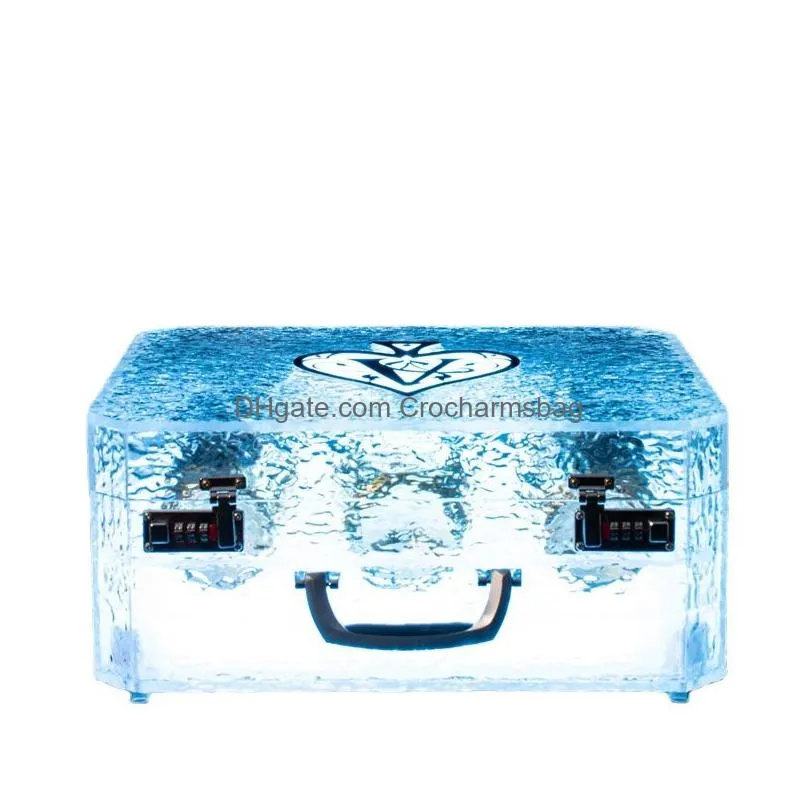 Ice Buckets And Coolers New Led Briefcase Champagne Box Whisky Carrier Case Wine Bottle Display Suitcase Holders Drop Delivery Home Ga Dhwcq