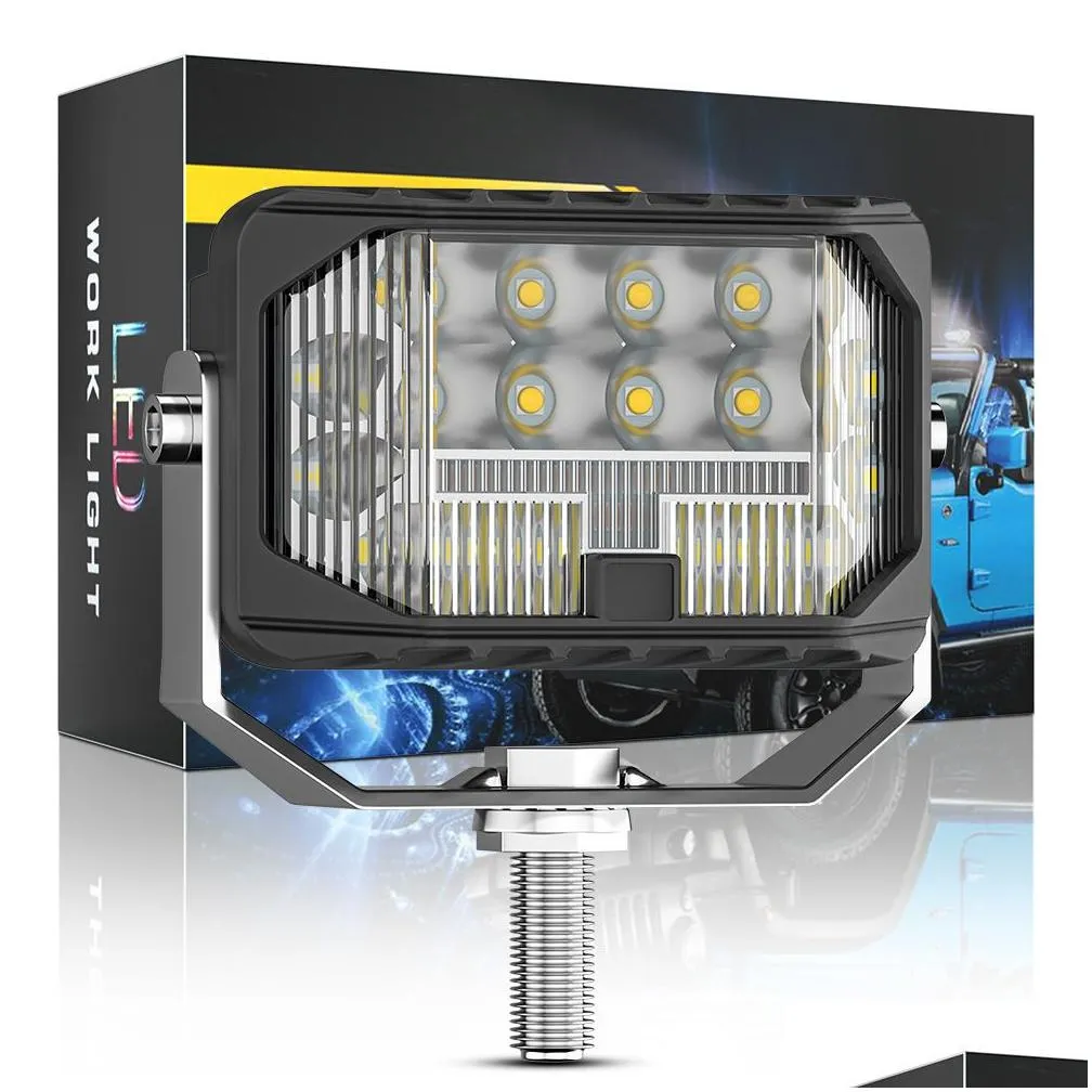 DXZ 3inch 21 LED Working Lights Floodlight Motorbike Auxiliary Headlights Automobile Daily Running Lamp Universal for ATV Car