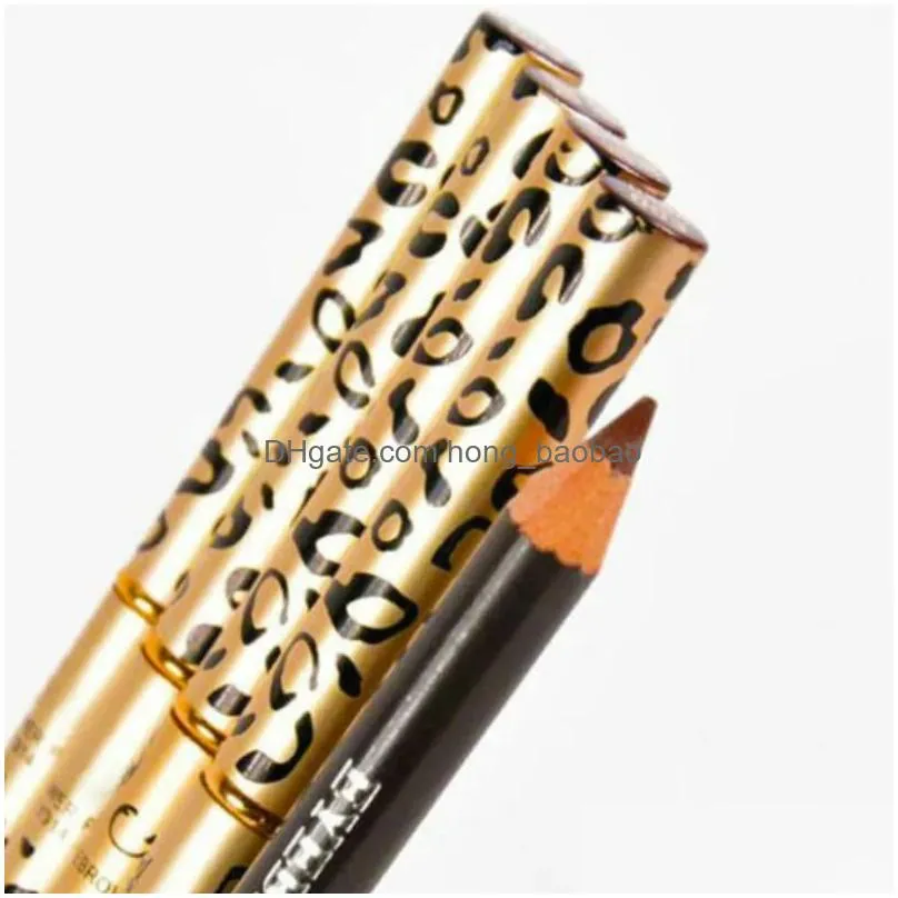 eye shadow leopard print double head eyebrow pencil waterproof and durable not to remove the perfect pencil 231013
