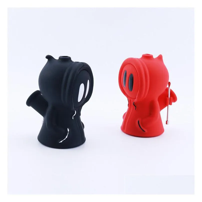 Accessories Tobacco Smoke Bucket Sile Water Cigarette Smoking Accessories Pot Ghost With Spoon Pipe Bong Drop Delivery Home Garden Hou Dhzt7