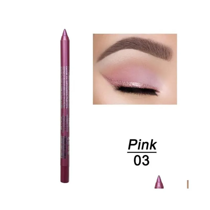 Other Health & Beauty Items 14 Colors Long-Lasting Eye Liner Pencil Waterproof Pigment Blue Brown Black Eyeiner Pen Women Fashion Colo Dhzev