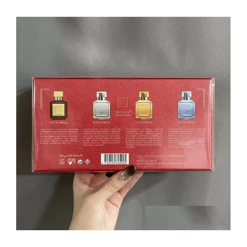 Top 4pcs/set Women Men Perfume Rouge 540 Anti-Perspirant Deodorant EDP Spray 30mlx4pcs Natural Unisex Cologne Eau De Parfum Long Lasting Scent