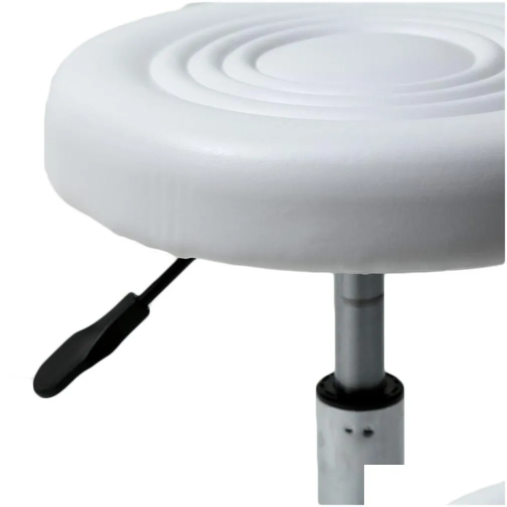 WACO Salon Round Shape Rolling Stool Commercial Furniture Adjustable Rotation Hydraulic with Wheels Medical Massage Spa Bar Ch278g