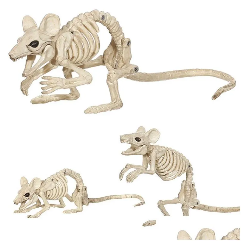 Party Decoration Halloween Decoration Simation Animals Mouse Dog Cat Skl Bone Ornaments Bar Film Horror Haunted Home Party Props Decor Dhf1P