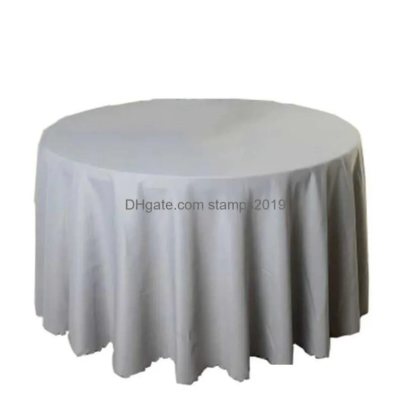 table cloth 10pcs polyester round white tablecloth for wedding el table cloth table cover overlay tapetes nappe mariage tablecloth