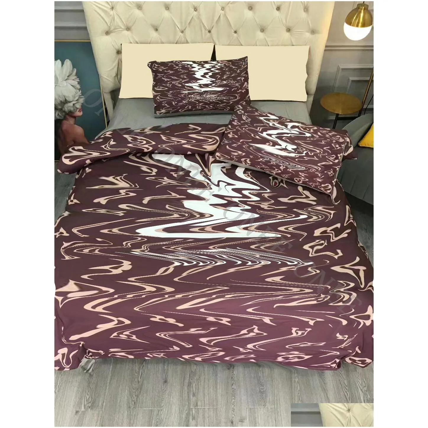 new tide brand four-piece cotton four-piece high-end digital printing cotton quilt set sheet best quality