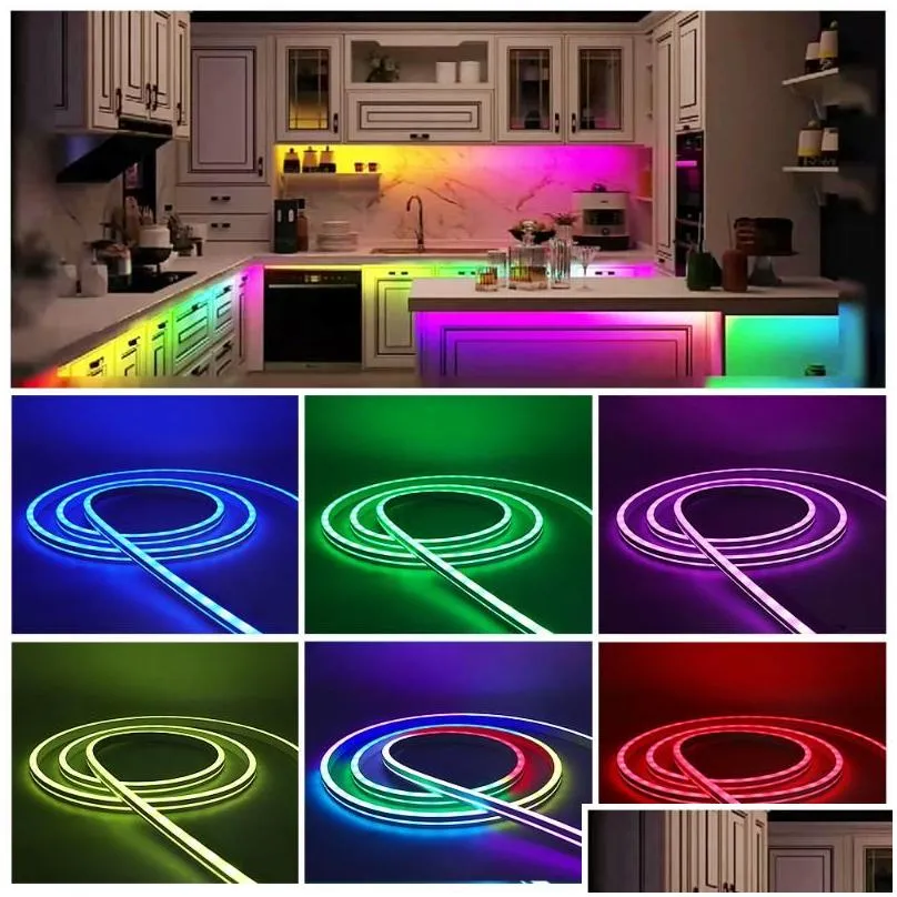 strips ws2812b rgb neon strip light dc5v outdoor waterproof flexible dimmable 5v usb led tape dream color 1/2/3/4/5m