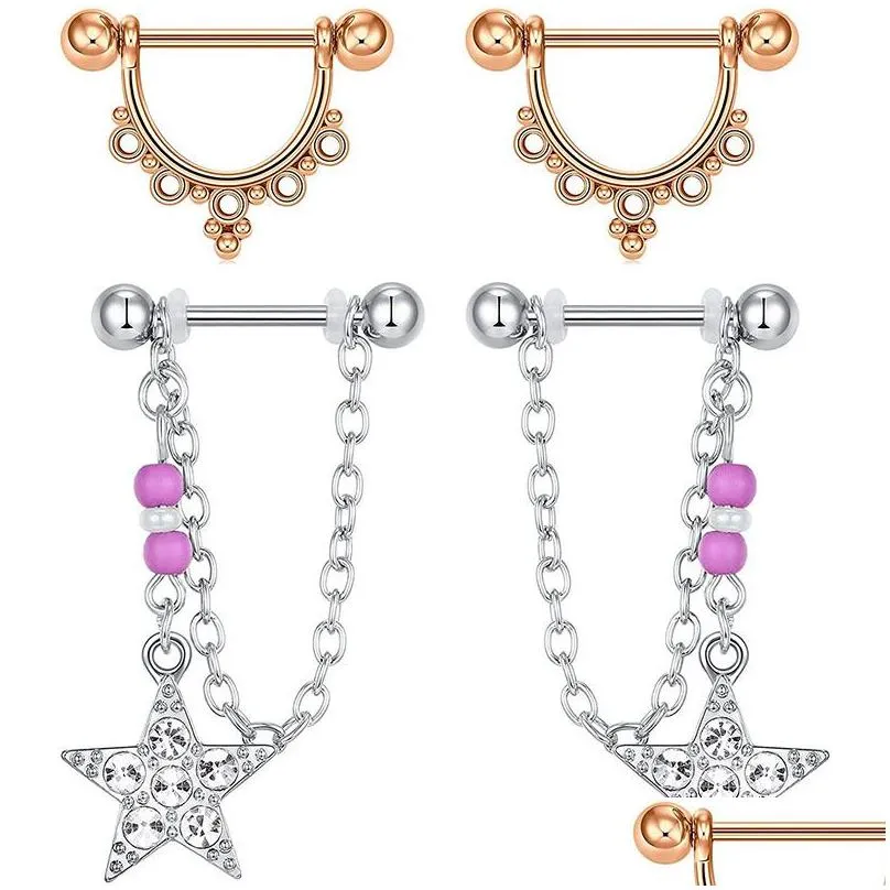 Labret, Lip Piercing Jewelry Labret Lip Piercing Jewelry Belly Chains 14G Nipple Rings Opal Cz Stainless Steel Straight Barbell For D Dhwxl